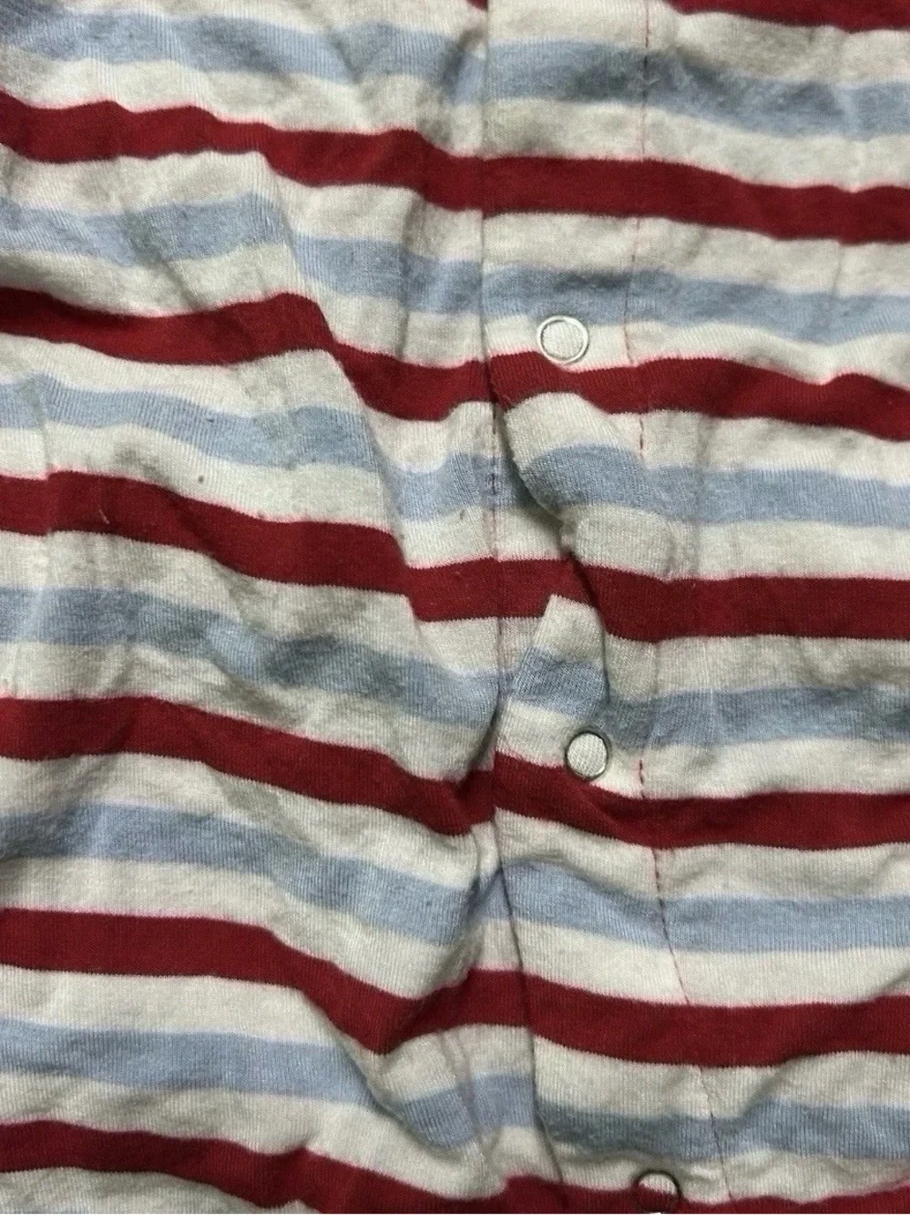 Baby Kickee Pants Red White Blue Bamboo Pajamas Size 6-12 Months